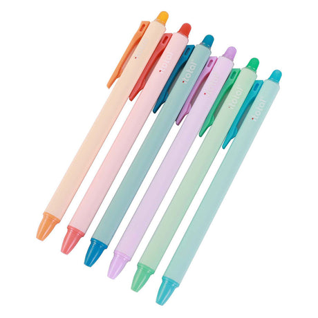 Penne a sfera cancellabili totali, 6 colori