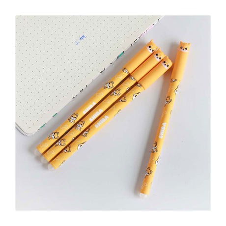 Penna a sfera cancellabile totale con cappuccio shiba