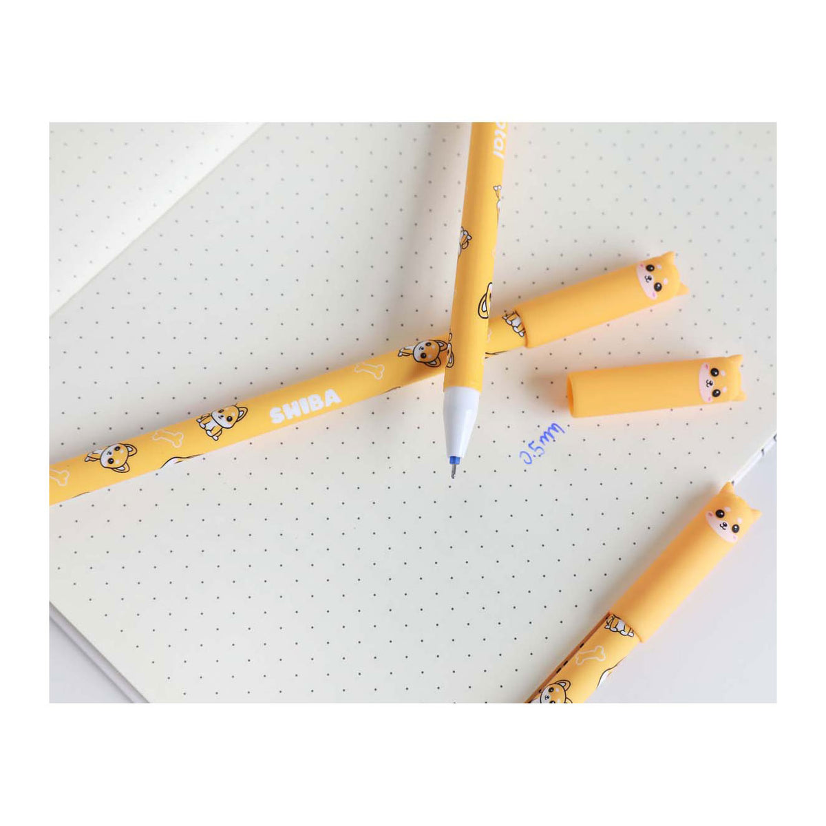Penna a sfera cancellabile totale con cappuccio shiba