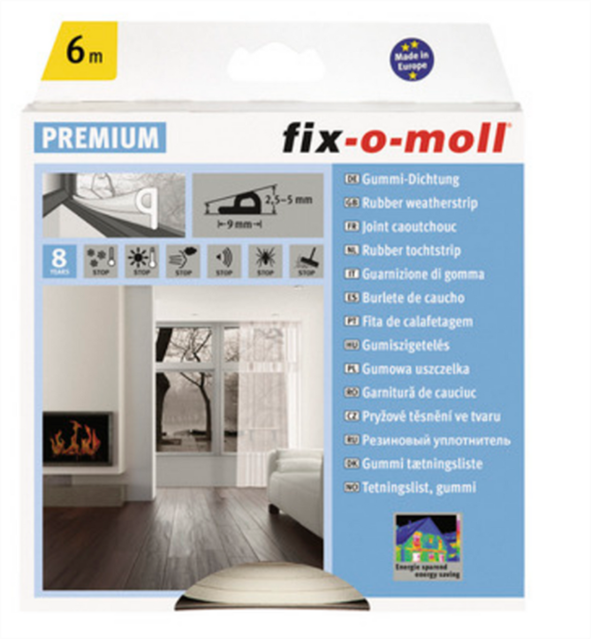 Fix-o-moll guarnizione profilata a P 6m