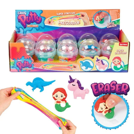 Toi-Toys Toi Toys Crazy Putty Slime Arcobaleno con gomma a forma di animale