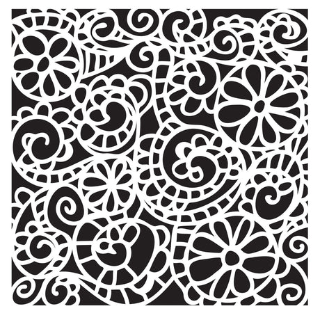 Il laboratorio dell'artigiano • modello 15x15cm giardino swirly