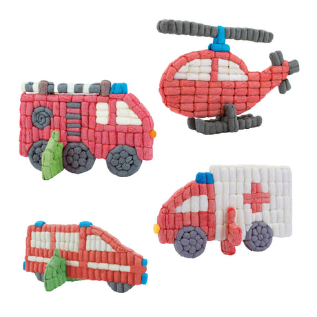 Playmais divertente per giocare a camion dei pompieri