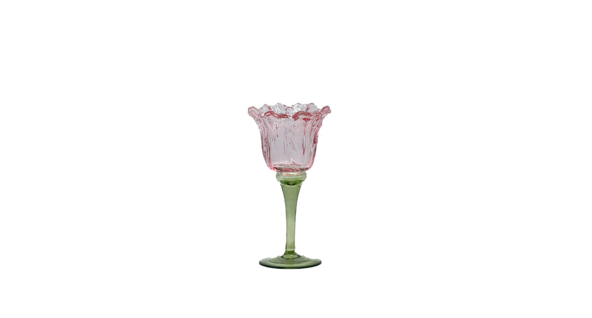 Tealight holder flor d9 h20cm salmon