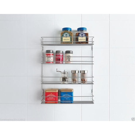 MetalTex Space Saver Smart Kitchen Smart Pepito Herb Rack 4 piani 36x8x45 cm in argento