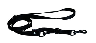Guinzaglio per cani Martin multiuso in nylon nero
