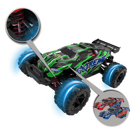 Gear2play RC Nitro Racer veicolo fuoristrada 1:18 - incl. 2 batterie ricaricabili - alta velocità 35 km h - pneumatici fuoristrada per tutte le stagioni