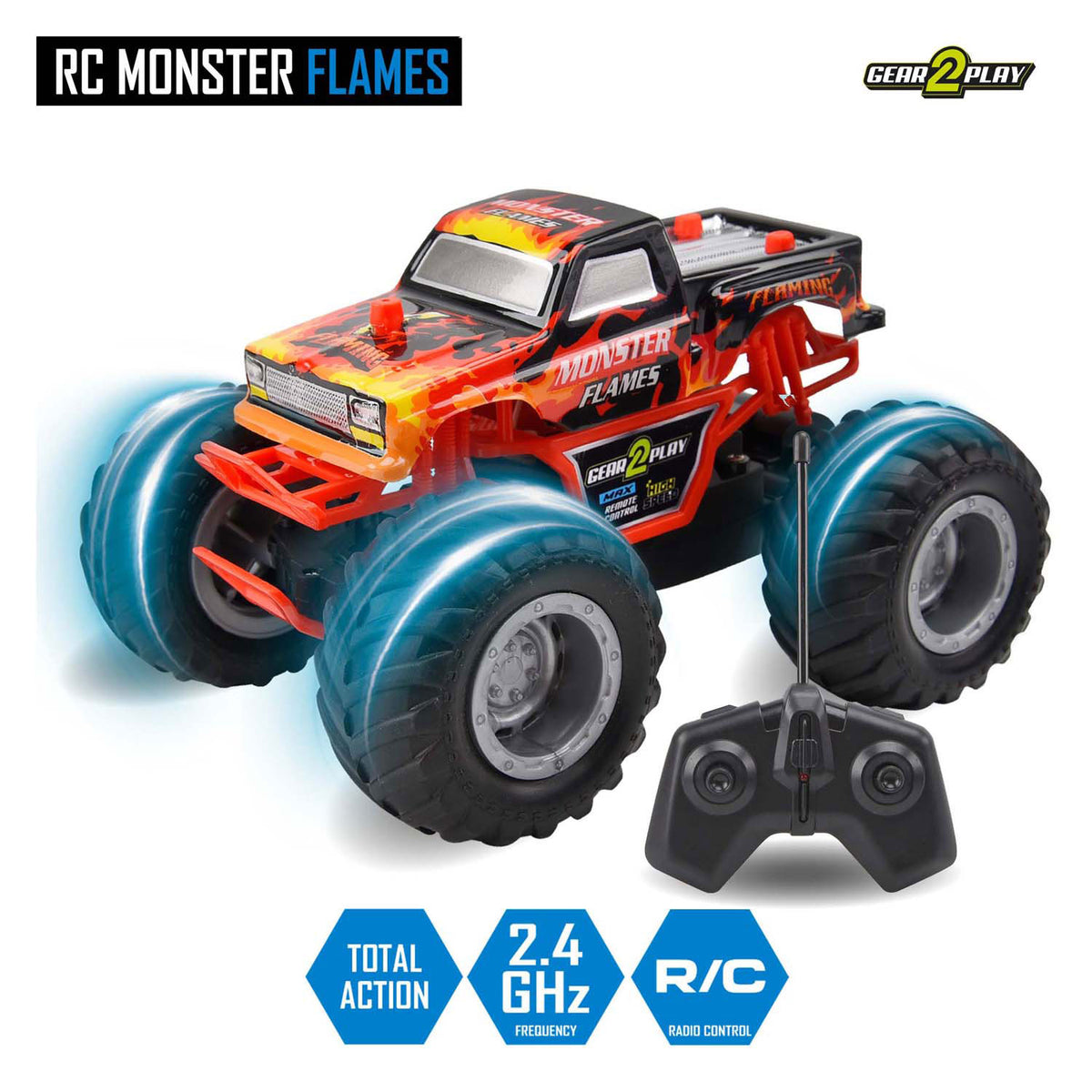 Gear2play RC Monster Flames Monster Truck 1:24 - Grandi Ruote