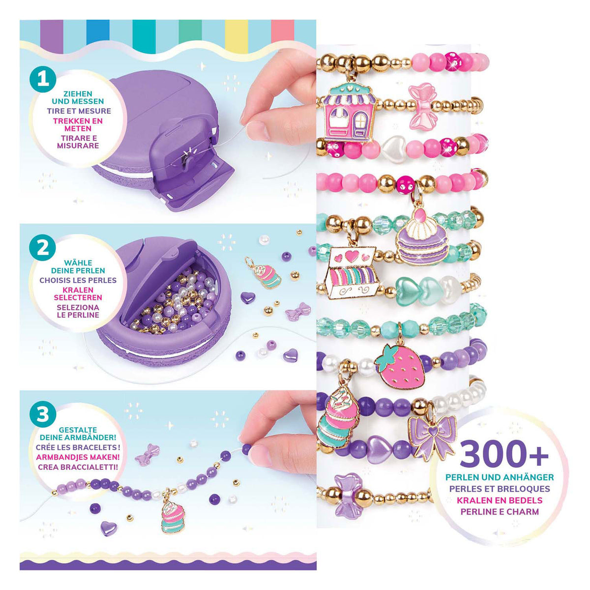 Rendilo reale - Macarons Bracciali Studio - crea 12 braccialetti unici