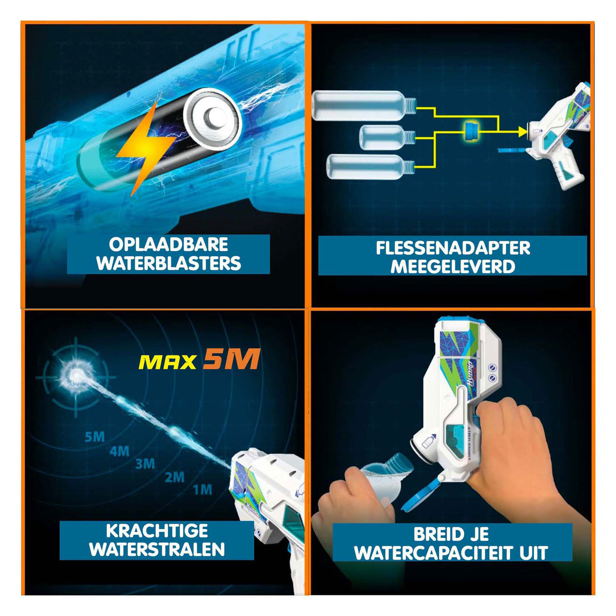 Silverlit Hydro Mad - Mini pistole ad acqua, confezione da 2