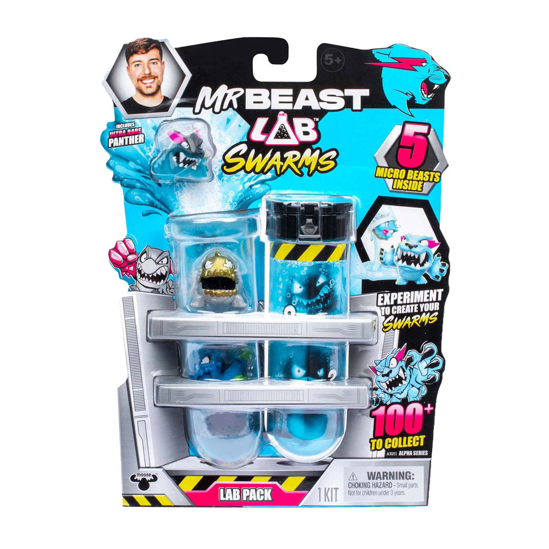 Personaggi Spectron mrbeast lab biomites, confezione da 5