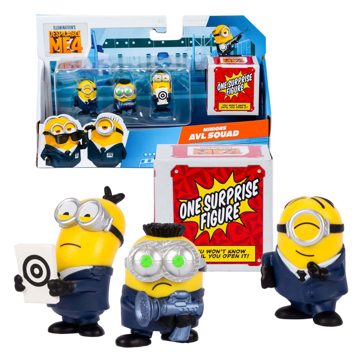 Pic desable me 4 - personaggi giocanti del bus delle feste, confezione da 4