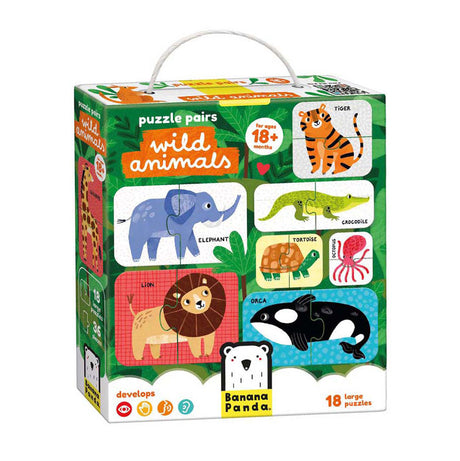Banana panda puzzle animali selvatici giocattoli educativi 18m+.