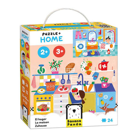 Banana panda puzzle casa giocattoli educativi 24 pezzi di cartone.