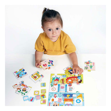 Banana panda puzzle casa giocattoli educativi 24 pezzi di cartone.