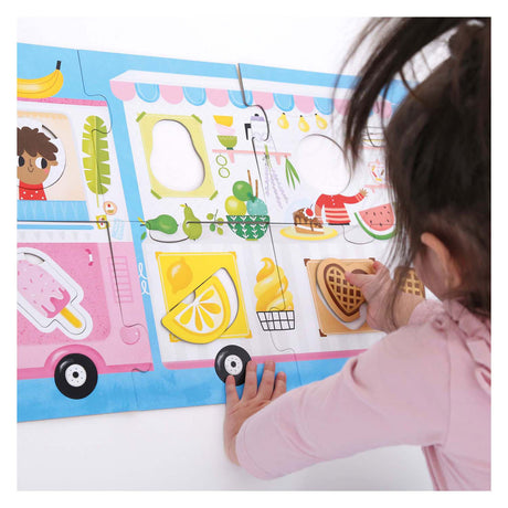 Banana panda - costruisci il puzzle in forma del camion del cibo - 23 pezzi.