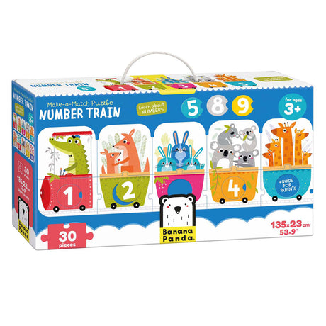 Banana panda - crea il puzzle con il treno dei numeri corrispondenti - 30 pz.