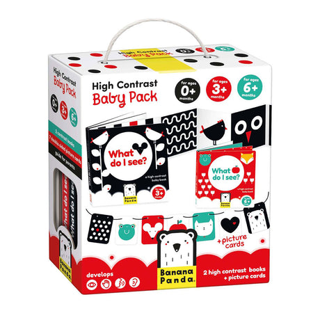 Panda banana - set per bambini ad alto contrasto