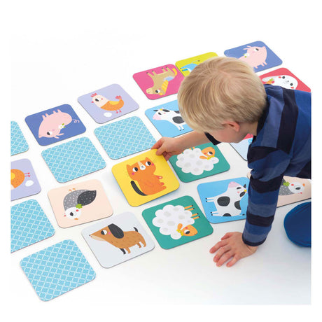 Banana panda - grande gioco promemoria animali da fattoria - 24 pz. xxl