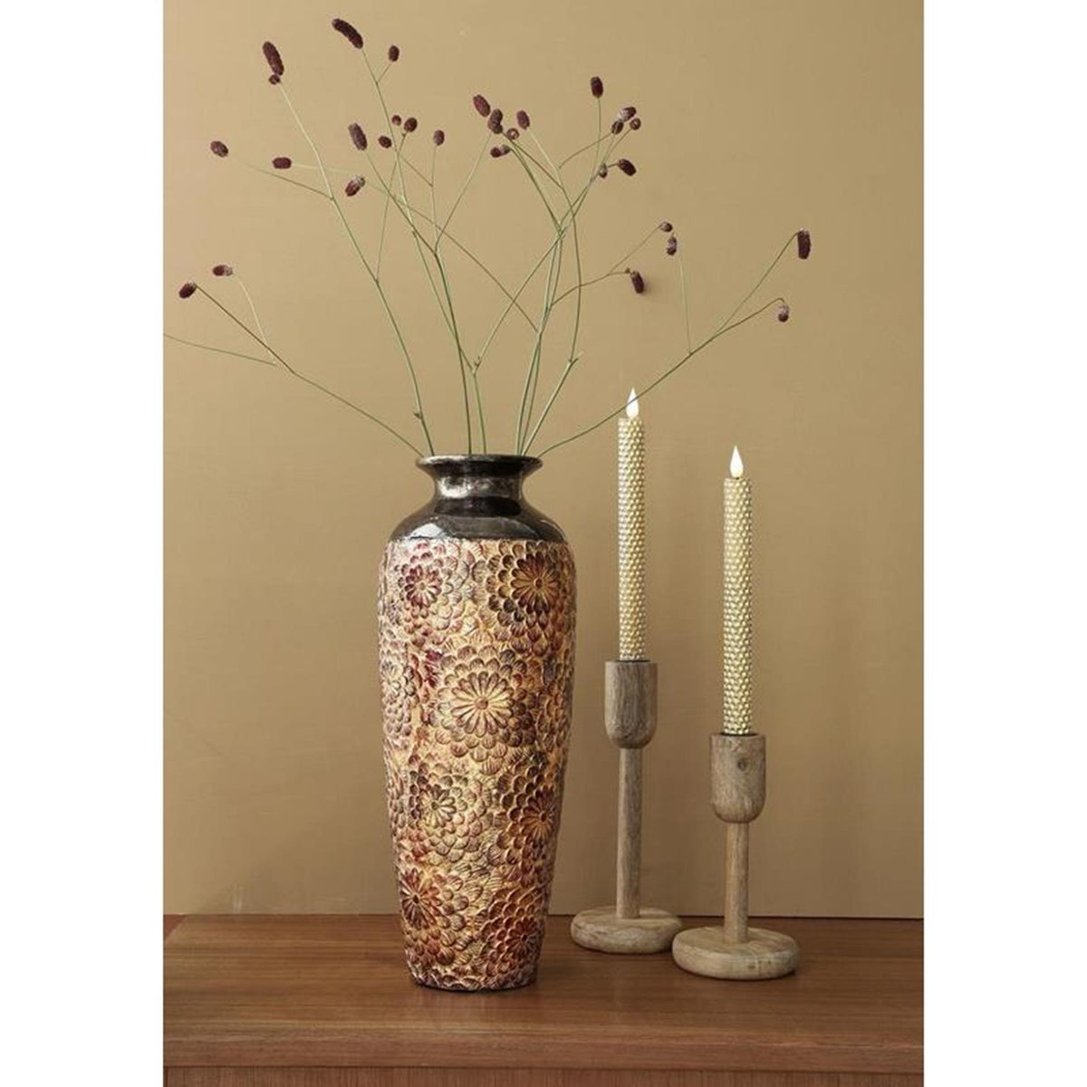 Ideas 4 seasons dazzle vaso fiore marrone ã˜15xh41cm