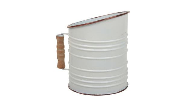 Pc. 1 metal planter white 15x12x16 cm
