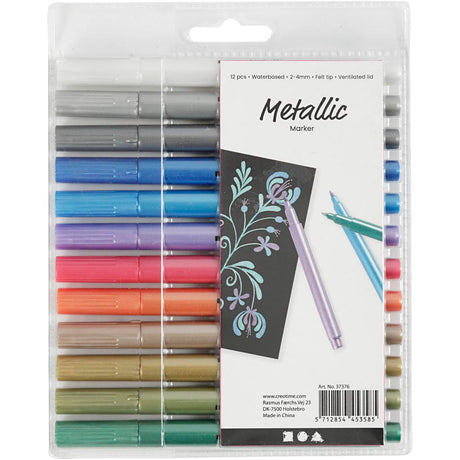Azienda creativa https: www.cchobby.nl metallico-marker-line-thickness-2-4-mm-metallic-colors-12-piece-1-box