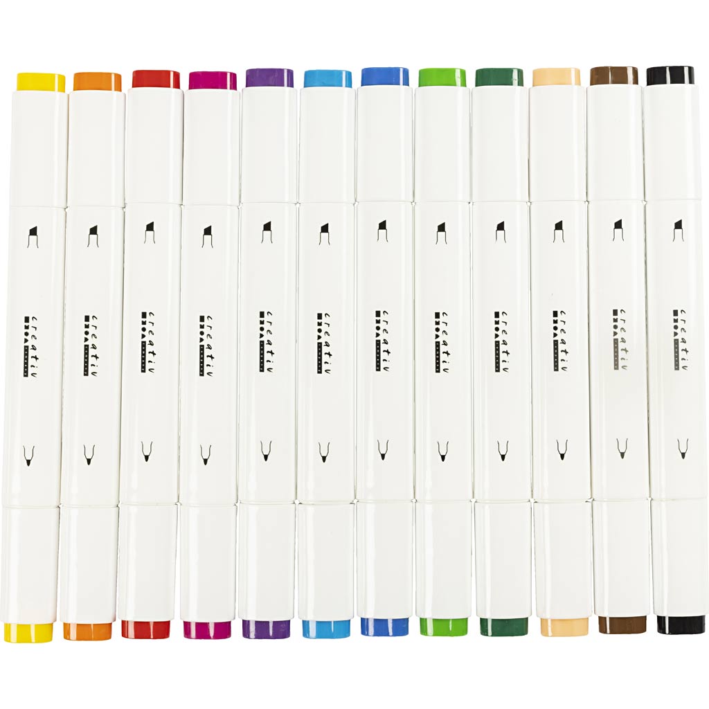Azienda creativa https: www.cchobby.nl disegno pennarello-linea spessore-1-8-mm-colori-standard-12-pezzi-1-scatola