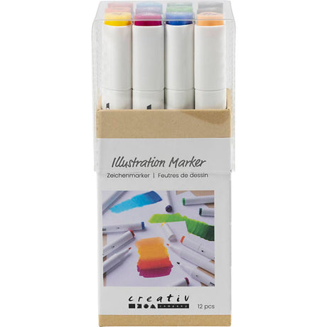 Azienda creativa https: www.cchobby.nl disegno pennarello-linea spessore-1-8-mm-colori-standard-12-pezzi-1-scatola
