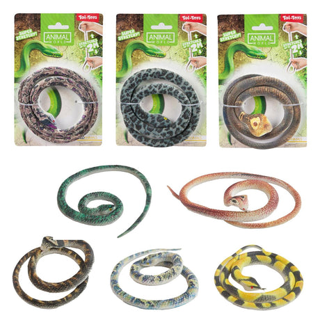 Toi-toys mondo animale serpente realistico estensibile 60 cm 8 assortiti