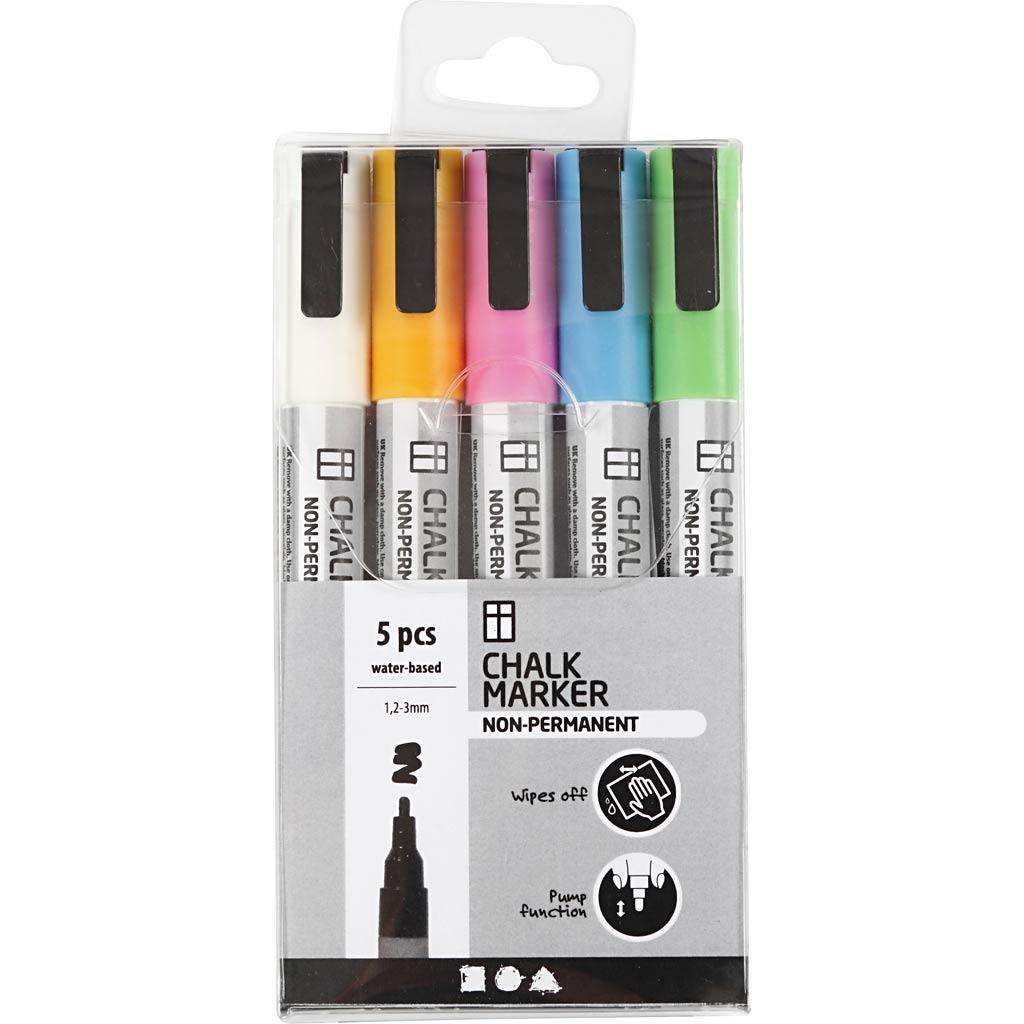 Azienda creativa https: www.cchobby.nl pennarelli a gesso-linea spessore-1-2-3-mm-colori-forti-5-pezzi-1-scatola