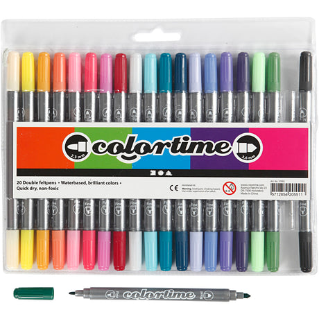 Creotime https: www.cchobby.nl colortime-doppia-punta-linea-spessore-2-3-3-6-mm-extra-colori-20-pezzi-1-scatola
