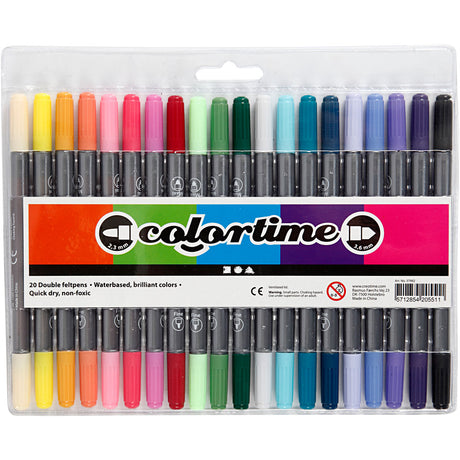 Creotime https: www.cchobby.nl colortime-doppia-punta-linea-spessore-2-3-3-6-mm-extra-colori-20-pezzi-1-scatola