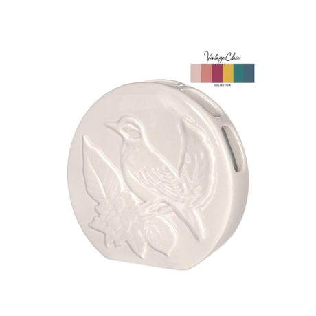 Vaso Ideas 4 stagioni uccello crema ã˜6xh20cm