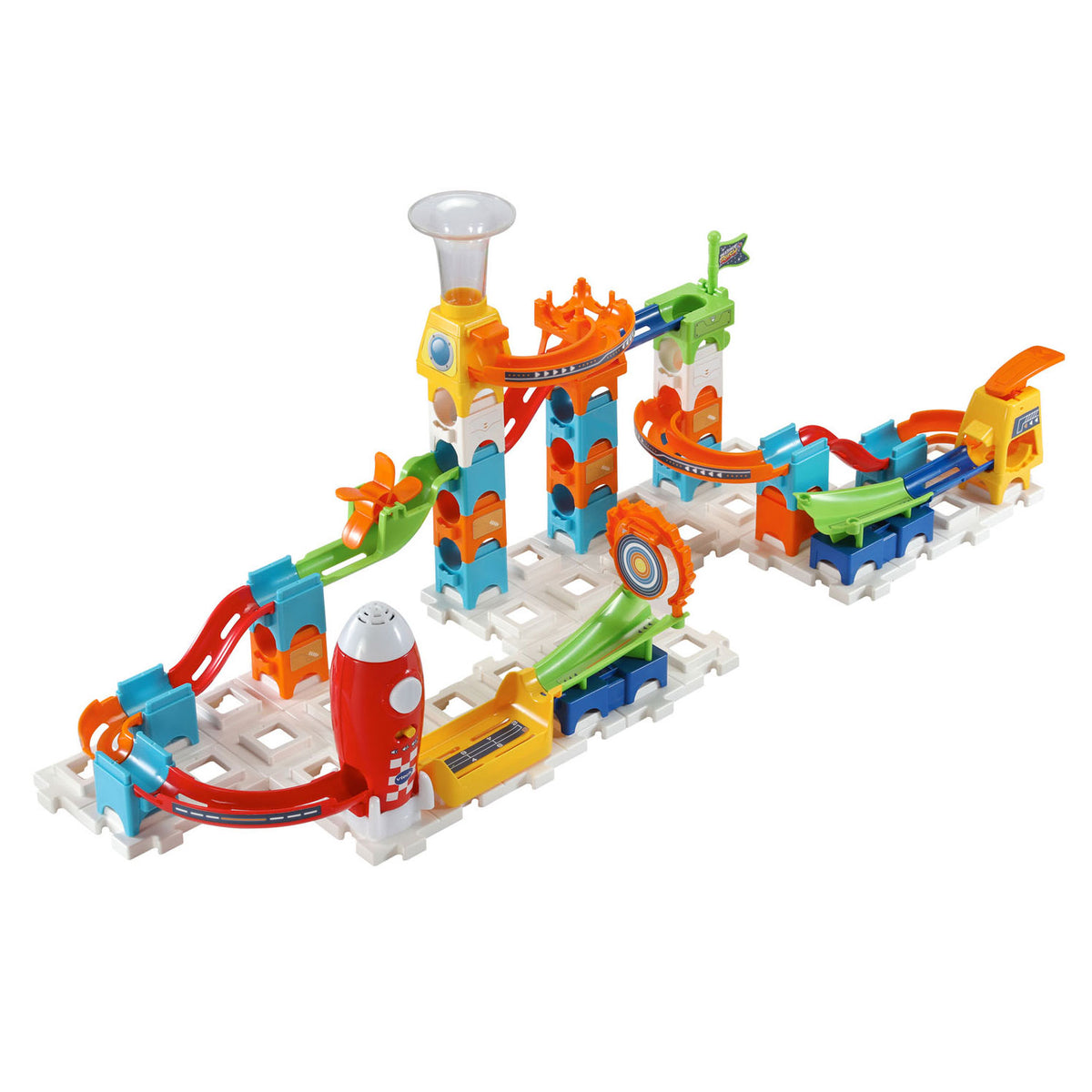 Vtech Marble Rush Rocket Set Pista per biglie elettronica m100e - 79 parti - incl. 10 biglie con effetti luminosi e sonori - regalo - giocattoli da 3 a 12 anni