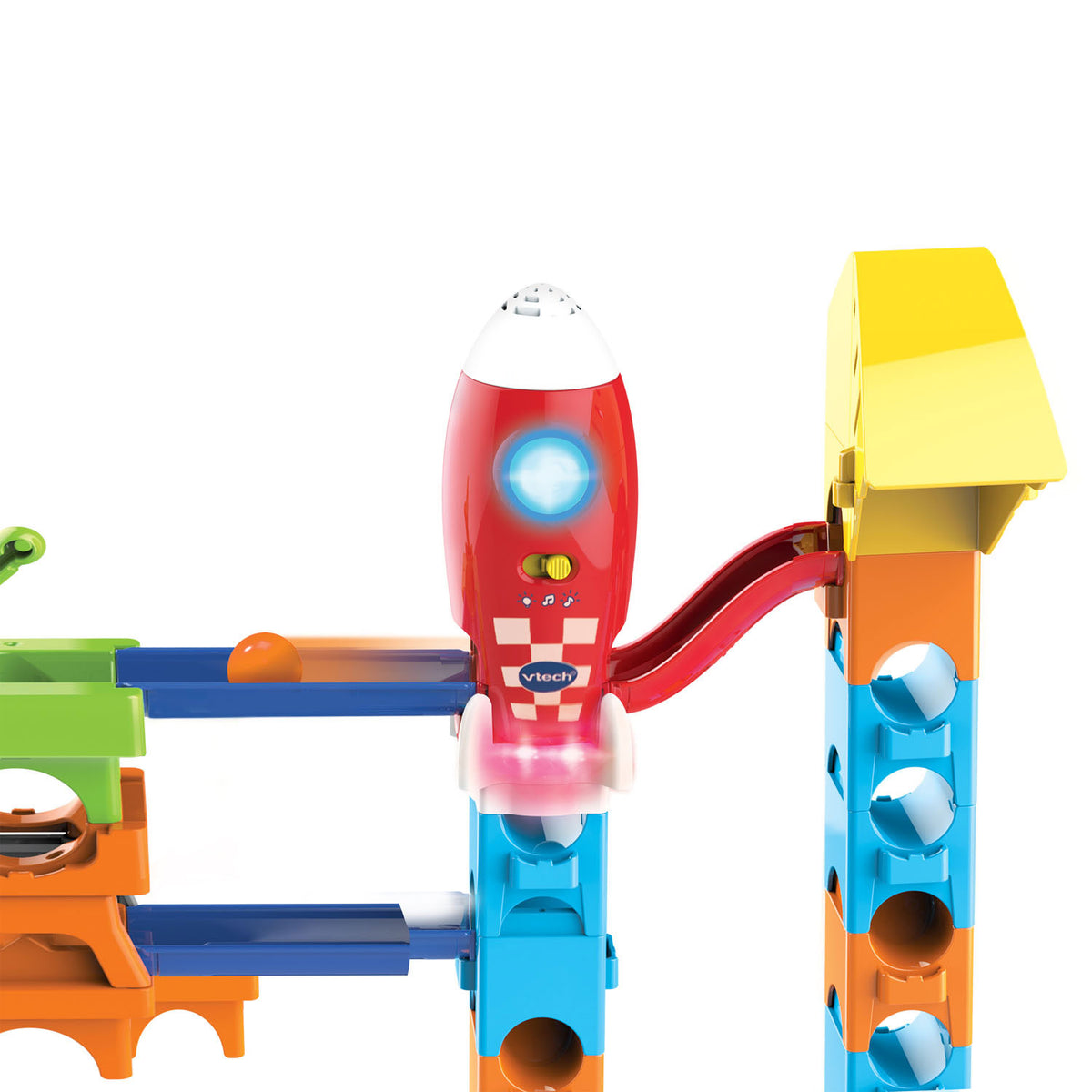 Vtech Marble Rush Rocket Set Pista per biglie elettronica m100e - 79 parti - incl. 10 biglie con effetti luminosi e sonori - regalo - giocattoli da 3 a 12 anni