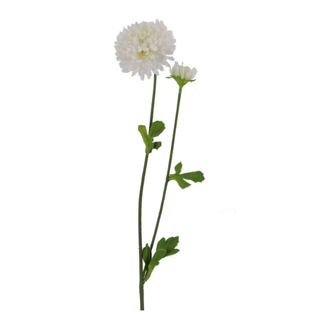 Crisantemo fiore artificiale di base 63 cm bianco
