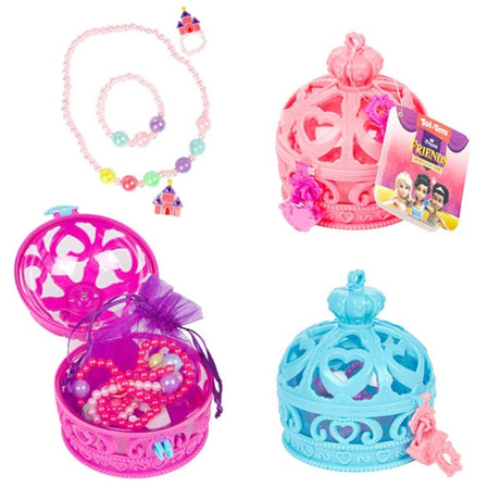 Toi-toys toi giocattoli principessa amiche corona portagioie con gioielli