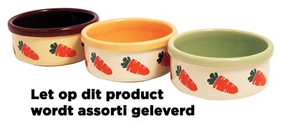 Opzioni in palissandro, ciotola per alimenti, design carota, assortite