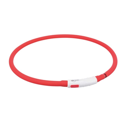 Trixie collare per cani luminoso USB silicone ricaricabile rosso