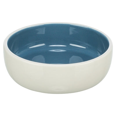Trixie ciotola per cibo per gatti in ceramica crema blu