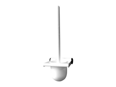 Set scopino WC Tiger in plastica bianca da muro