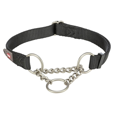 Trixie collare per cani premium collare semi-scivolante nero