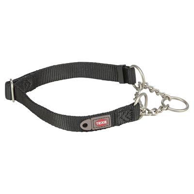 Trixie collare per cani premium collare semi-scivolante nero