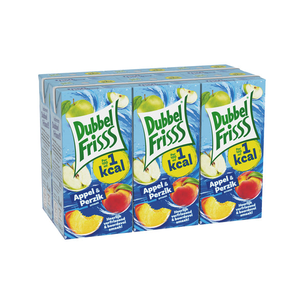 Dubbelfrisss mela pesca confezione 200 ml Confezione da 5 x 6 pezzi