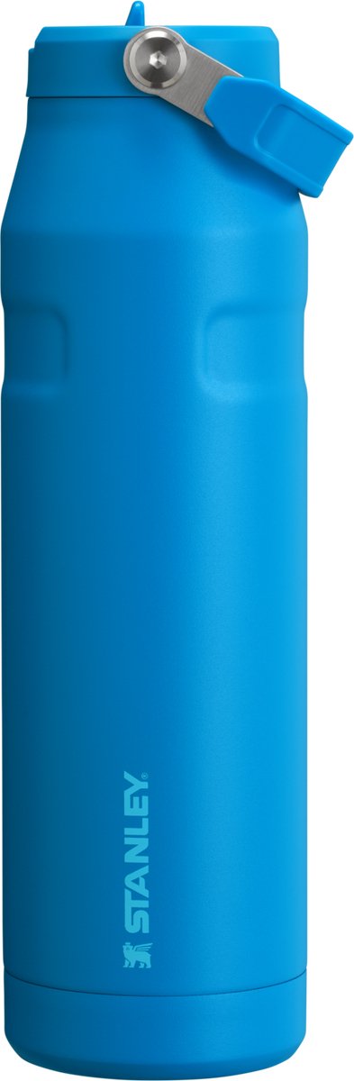 Borraccia Stanley Flip Straw 2.0 con cannuccia da 1,06 l - 15 ore a freddo - 3 giorni a freddo con ghiaccio - borraccia in acciaio inossidabile - senza BPA - a prova di perdite - lavabile in lavastoviglie - azzurro