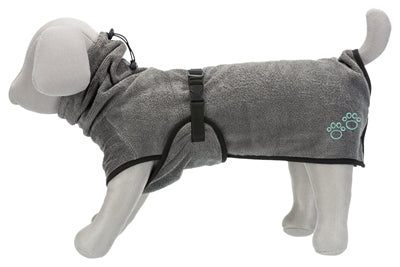 Trixie accappatoio dog Terry stoffa grigio