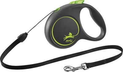 Cavo Flexi retrattile linea nera design verde