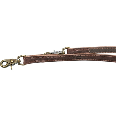 Trixie guinzaglio per cani rustico regolabile in pelle grassa marrone scuro