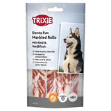 Rotoli da masticazione di manzo marmorizzata di trixie denta
