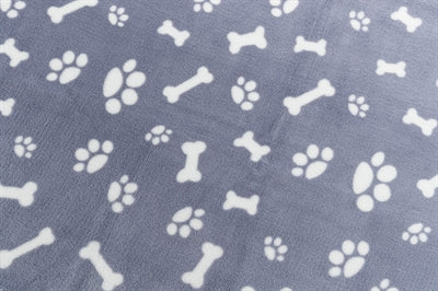 Trixie coperta per cani Kenny in pile zampe d'osso blu